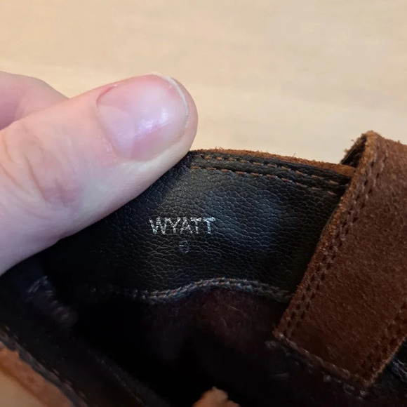 Steve Madden Brown Rust Suede Cowgirl Block Heel Wyatt Ankle Boots Size 6 - Picture 6 of 10